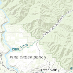 Pine Creek Fishing Map Pine Creek | Idaho Fishing Planner