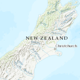 southern alps new zealand map