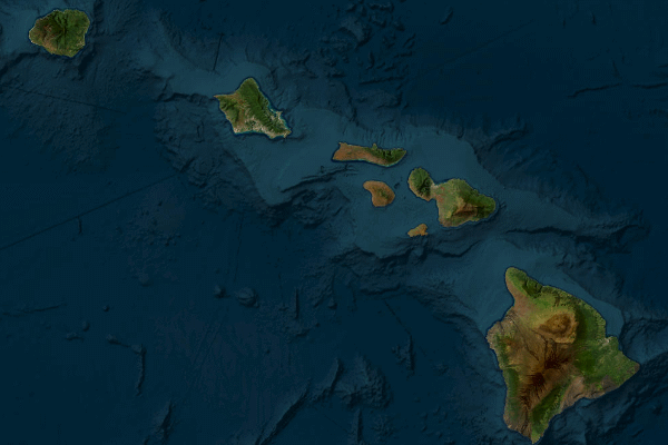 Satellite imagery of location of the item 'Soil Map of the Hawaiian islands' (47376)