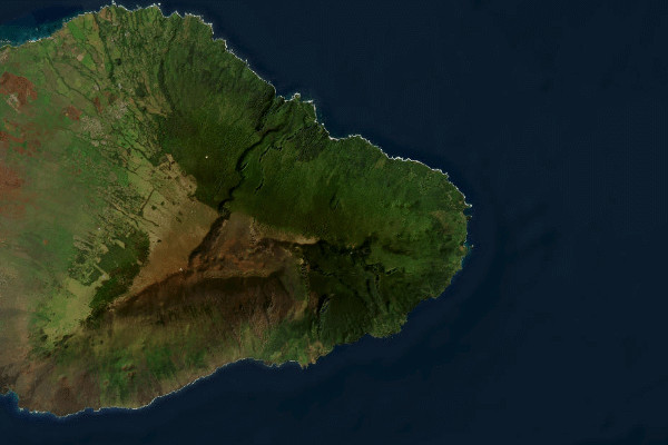 Satellite imagery of location of the item 'Soil Map of the Hawaiian Islands ' (47381)