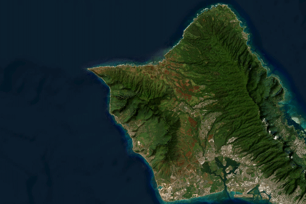 Satellite imagery of location of the item 'Soil Map of the Hawaiian Islands' (47378)