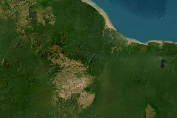 Satellite imagery of location of the item 'Report on the Soil Survey Project British Guiana' (198)