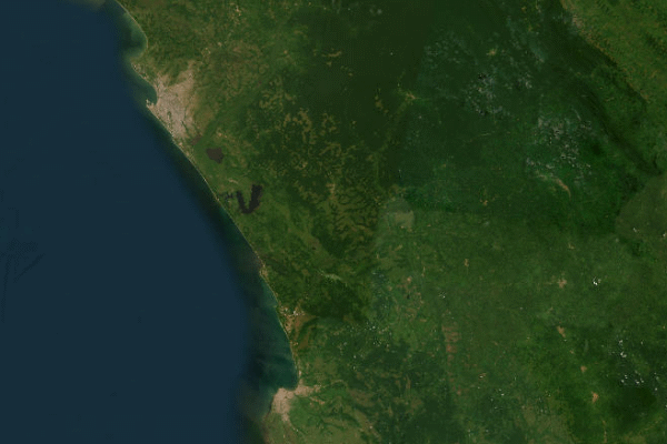 Satellite imagery of location of the item 'Relatorio Final dos Fosfatos de Cabinda (Final Report on the Phosphates of Cabinda) - Angola' (26223)