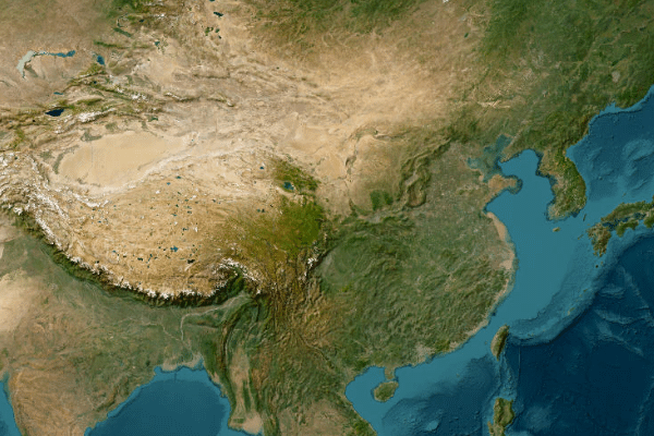Satellite imagery of location of the item 'Tentative Soil Map of China' (24487)