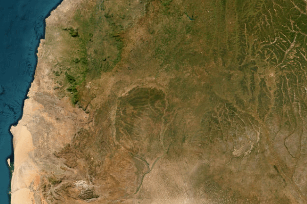 Satellite imagery of location of the item 'Carta Geral dos Solos de Angola (General Soil Map of Angola) - Memorias da Junta de Investigacoes do Ultramar No. 9' (25485)