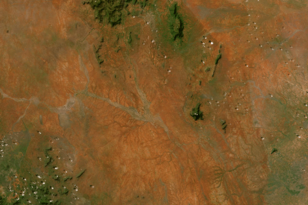 Satellite imagery of location of the item 'Geology of the Kasigau-Kurase Area' (496)