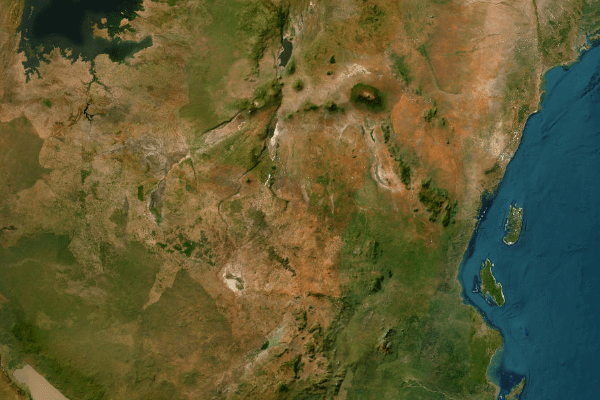 Satellite imagery of location of the item 'Land Resources of Northeast Tanzania' (41600)
