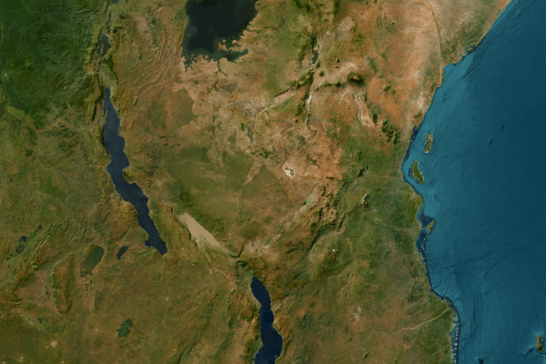 Satellite imagery of location of the item 'A Provisional Soil Map of East Africa' (42187)