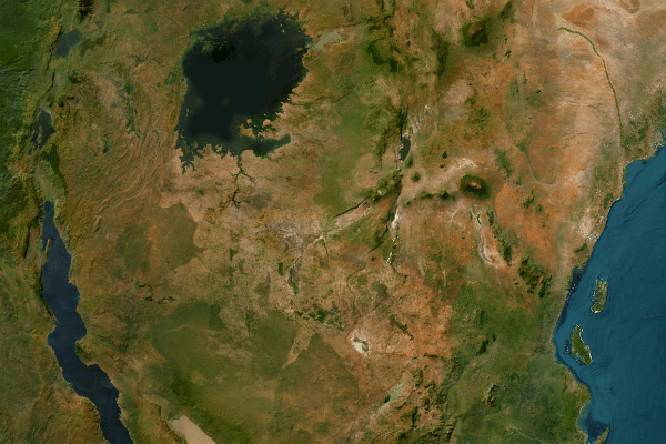 Satellite imagery of location of the item 'A Soil Reconnaissance Journey in Parts of Tanga, East, Central & Lakes & Western Provinces of Tanganyika Territory. December 1935 to February 1936' (44718)