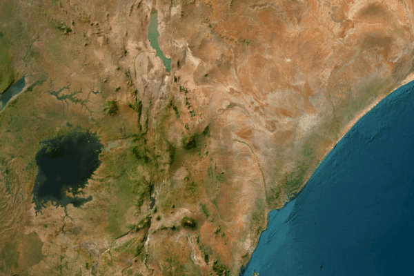 Satellite imagery of location of the item 'Explanatory Soil Map and Agro-Climatic Zone Map of Kenya, 1980' (25207)
