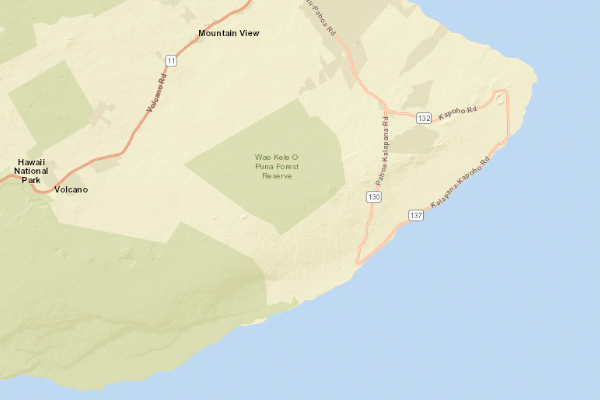 Topographical location of the item 'Soil Map of the Hawaiian Islands ' (47373)