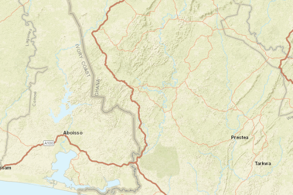 Topographical location of the item 'Soils of the Lower Tano Basin, South Western Ghana' (395)