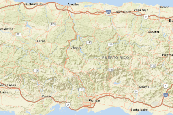 Topographical location of the item 'Soil Map of Puerto Rico' (45908)