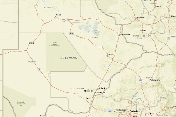 Topographical location of the item 'The Land Resources of Eastern Bechuanaland' (452)
