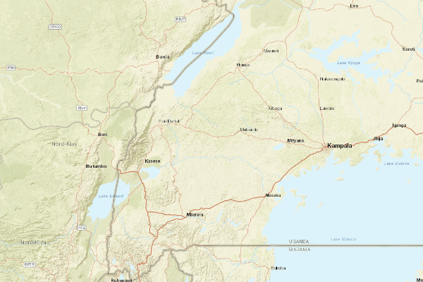Topographical location of the item 'The Soils of the Western Province of Uganda - A Reconnaissance Survey' (41864)