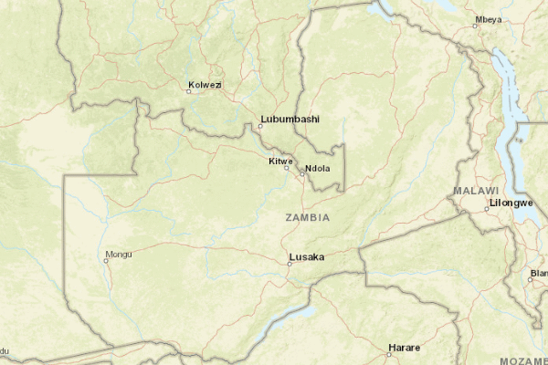 Topographical location of the item 'The Republic of Zambia - Soils' (45743)