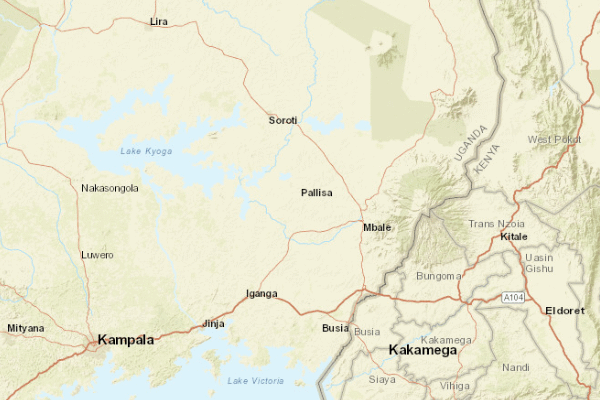 Topographical location of the item 'The Soil of the Eastern Province of Uganda - A Reconnaissance Survey' (25143)