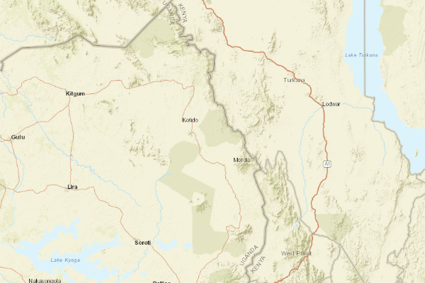 Topographical location of the item 'The Soils of Karamoja District, Northern Province of Uganda' (47643)