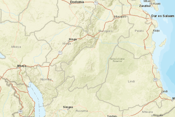 Topographical location of the item 'A survey of soils in the Kongwa and Nachingwea districts of Tanganyika' (2134)